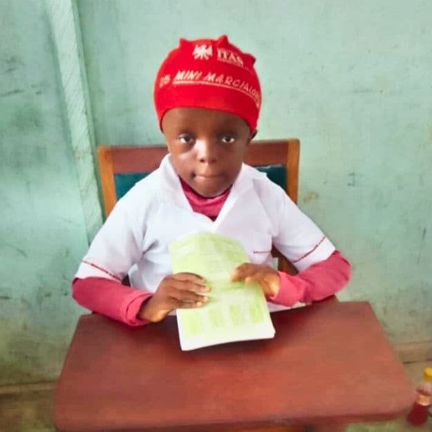 Autistic child benefiting from our programs